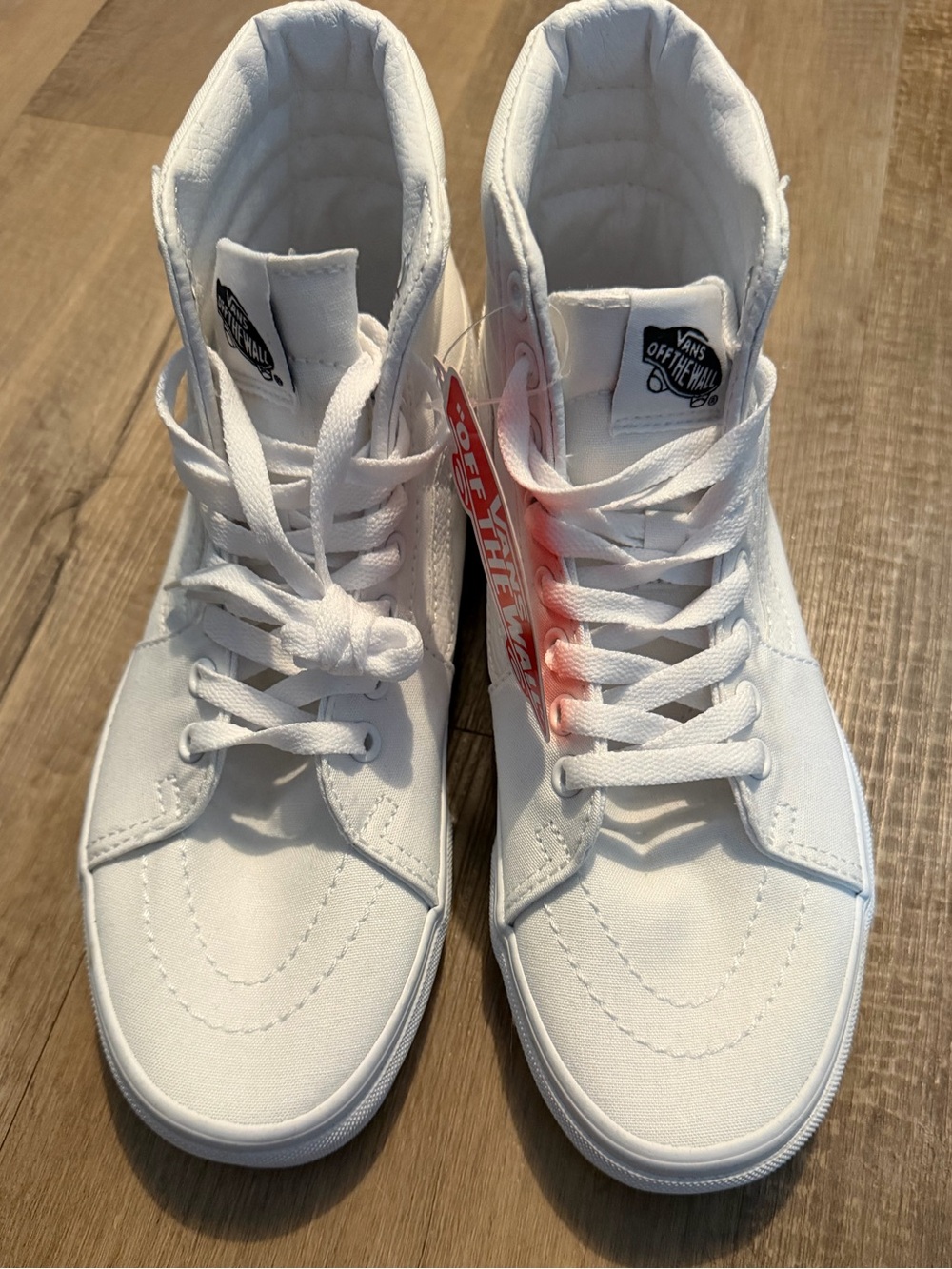 Vans White High-Top Canvas Sneakers